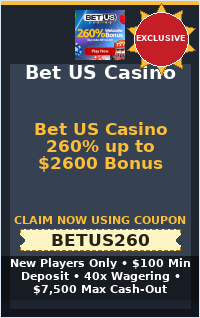 Bet US Casino 260% up to $2600 Bonus
