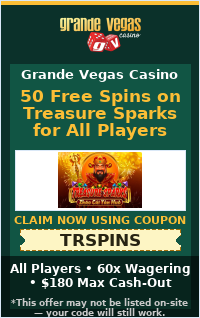 50 Free Spins on Treasure Sparks for All Players