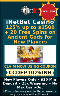 125% up to $2500 + 20 Free Spins on Ancient Gods for New Players