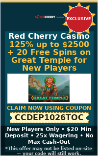 125% up to $2500 + 20 Free Spins on Great Temple for New Players