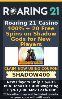 400% + 20 Free Spins on Shadow Gods for New Players