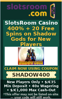 400% + 20 Free Spins on Shadow Gods for New Players