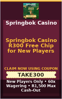 Springbok Casino R300 Free Chip for New Players