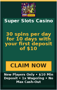 30 spins per day for 10 days with your first deposit of $10